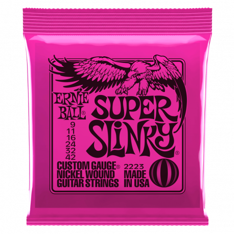 SET CORZI CHITARA ELECTRICA ERNIE BALL Super Slinky 9-42 Nickel Wound