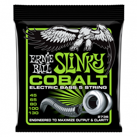SET CORZI CHITARA BASS ERNIE BALL Regular Slinky Cobalt Bass 5 45-130