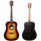 CHITARA ACUSTICA LAG TRAMONTANE T70D-BRB Brown Burst