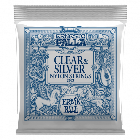 SET CORZI CHITARA CLASICA ERNIE BALL Ernesto Palla 28-42 Clear Silver