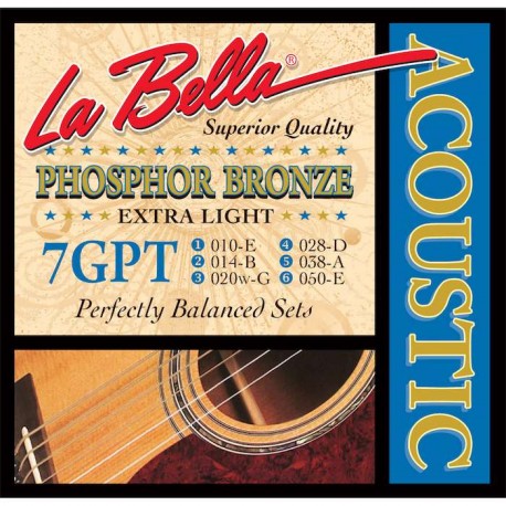 CORZI CHITARA ACUSTICA BELARUS 7GPT 10-50 LA BELLA corzi chitara acustica