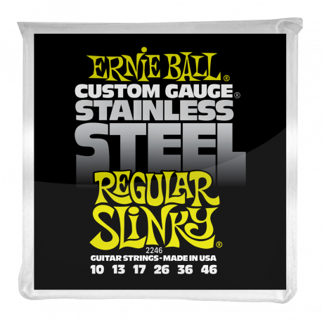 SET CORZI CHITARA ELECTRICA ERNIE BALL Regular Slinky 10-46 Stainless Steel