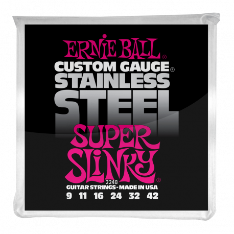 SET CORZI CHITARA ELECTRICA ERNIE BALL Super Slinky 9-42 Stainless Steel