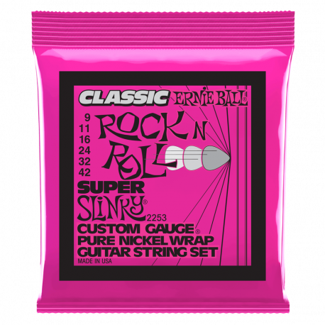 SET CORZI CHITARA ELECTRICA ERNIE BALL Super Slinky 9-42 Pure Nickel