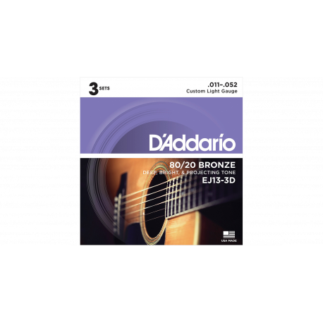 SET CORZI CHITARA ACUSTICA D'ADDARIO EJ15-3D