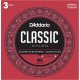 SET CORZI CHITARA CLASICA D'ADDARIO EJ27N-3D