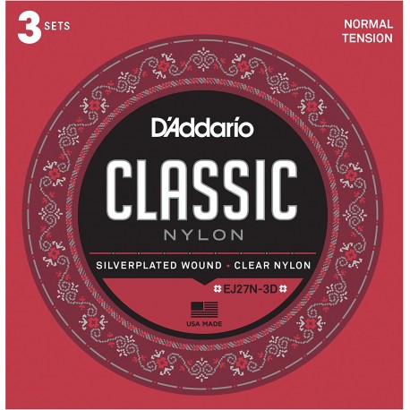 SET CORZI CHITARA CLASICA D'ADDARIO EJ27N-3D