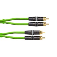 Cablu Audio Cordial Ceon DJ RCA 3 G, RCA/RCA, Verde Neon