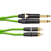 Cablu Audio Cordial Ceon Dj Plug RCA 3 G Plug/RCA, Verde Neon