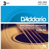 SET CORZI CHITARA ACUSTICA D'ADDARIO EJ16-3D