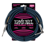 CABLU INSTRUMENT ERNIE BALL 7 BRAIDED BLUE