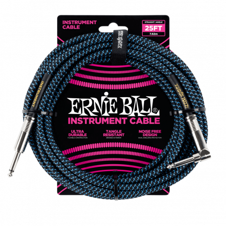 CABLU INSTRUMENT ERNIE BALL 7 BRAIDED BLUE