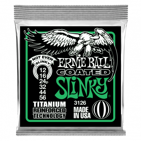 Corzi Chitara Electrica Ernie Ball Coated Titanium Not Even Slinky 12-56