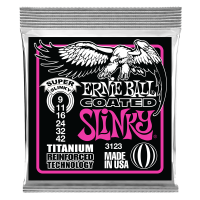 SET CORZI CHITARA ELECTRICA ERNIE BALL Coated Titanium Super Slinky 9-42