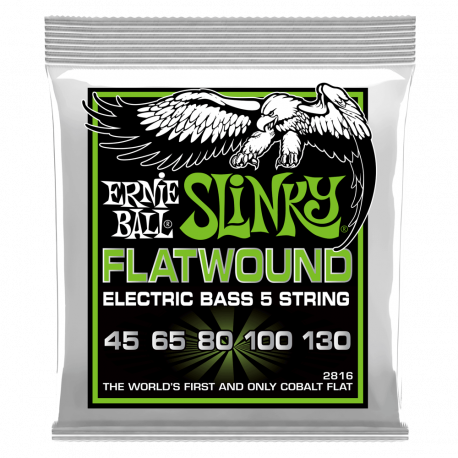SET CORZI CHITARA BASS ERNIE BALL Regular Slinky Flatwound Bass 5 45-130