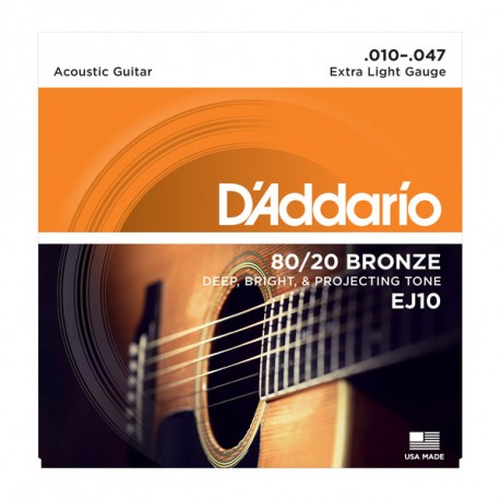 SET CORZI CHITARA ACUSTICA D'ADDARIO EJ10