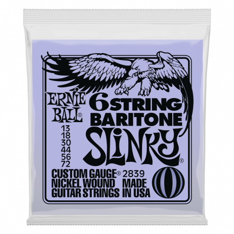 SET CORZI CHITARA ELECTRICA BARITON ERNIE BALL Baritone Slinky 13-72 Pure Nickel