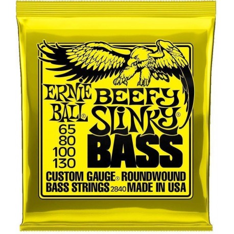 SET CORZI CHITARA BASS ERNIE BALL Nickel Wound Bass Beefy Slinky 65-130