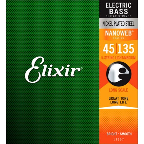 CORZI CHITARA BASS ELECTRICA Elixir Strings 14207 45-105,135