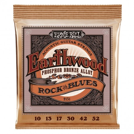SET CORZI CHITARA ACUSTICA ERNIE BALL Earthwood 10-52 Rock & Blues Phosphor Bronze