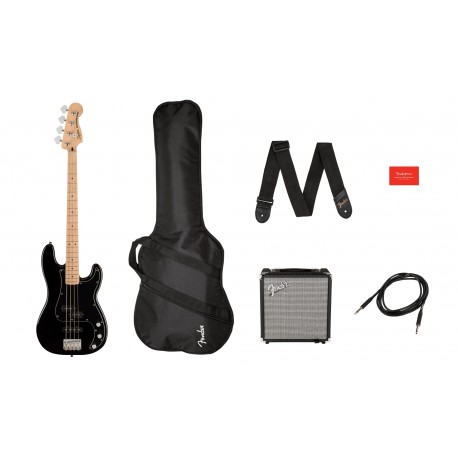 CHITARA ELECTRICA SQUIER PACK AFFINITY SERIES PRECISION BASS PJ MN BLK R15 230 EU