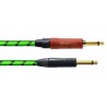 Cablu Instrument Jack 6.3mm Cordial Blacklight Edition 6M PP Green Silent
