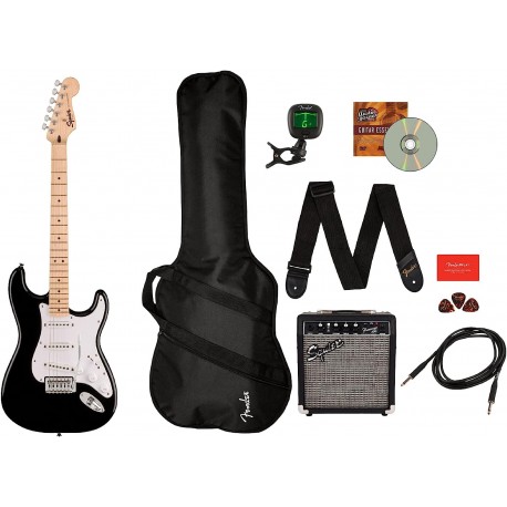 SET CHITARA ELECTRICA SQUIER PK SON STRAT BLK 10G