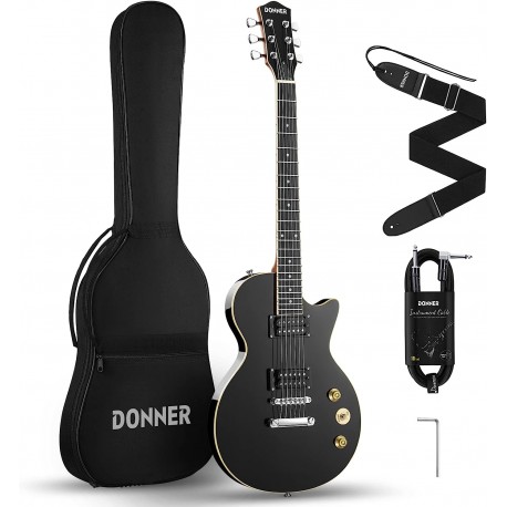 Set Chitara Electrica Donner EC1277 - DLP-124 Black