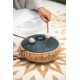 Steel Tongue Drum Sonic Energy Medium Octave, Navy Blue, C-DO Minor (432 Hz), 8 Note, 10" / 25 cm (MOSTD2NB)