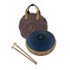 Steel Tongue Drum Sonic Energy Medium Octave, Navy Blue, C-DO Minor (432 Hz), 8 Note, 10" / 25 cm (MOSTD2NB)