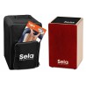 Pachet Cajon Sela SE 185 EN Rosu - Rucsac, Manual, Sezut
