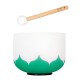 Crystal Singing Bowl 10" Sela SECLU10F Lotus Verde, Fa, Chakra Inimii