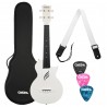 Set Ukulele Concert Cascha HH-2286 Carbon, Alb