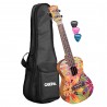 Ukulele Concert Cascha HH-2607 Flowers Mahon