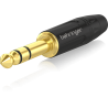 Conector Profesional TRS Jack auriu de 1/4" tata