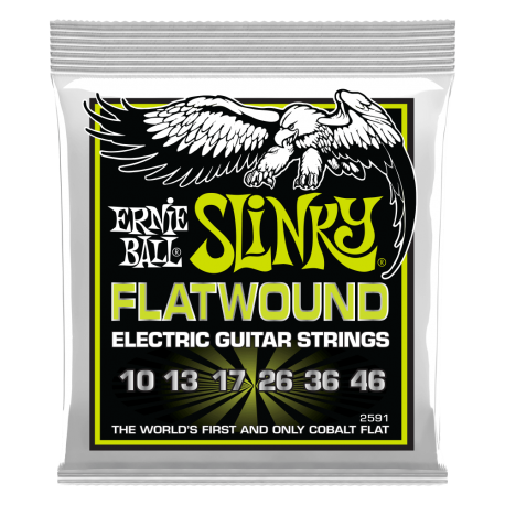 SET CORZI CHITARA ELECTRICA ERNIE BALL FLATWOUND REGULAR SLINKY 10-46