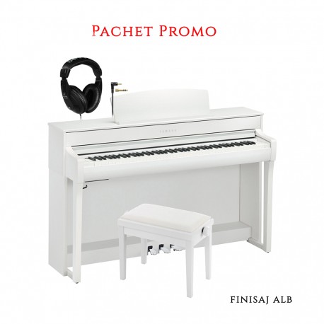 PIAN DIGITAL YAMAHA Pachet CLP745WH CLAVINOVA YAMAHA pian digital + bancheta + casti (B/DW/R/WA/WH)