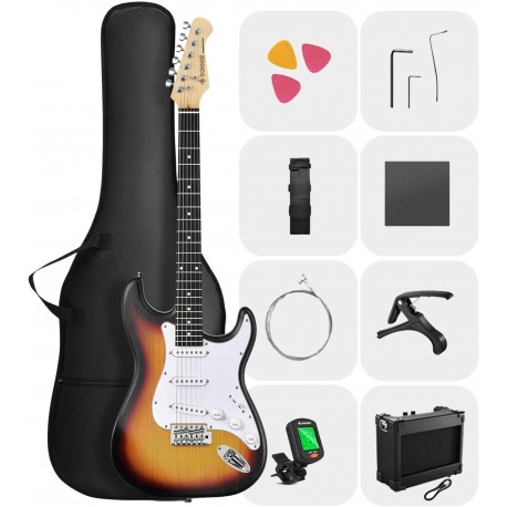 SET CHITARA ELECTRICA DONNER DST-80 SUNBURST