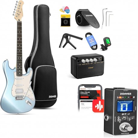 SET CHITARA ELECTRICA DONNER DST-152R POLAR BLUE