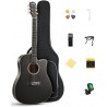 Set Chitara Acustica Donner Matte Acoustic-electric Black