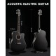 SET CHITARA ACUSTICA DONNER MATTE ACOUSTIC-ELECTRIC BLACK