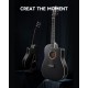 SET CHITARA ACUSTICA DONNER MATTE ACOUSTIC-ELECTRIC BLACK