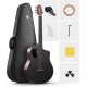 Set Chitara Acustica Donner Rising G1 Black Gloss EC6963