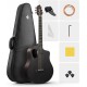 SET CHITARA ACUSTICA DONNER RISING 1 BLACK SATIN