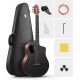 Set Chitara Acustica Donner Rising G1 Brown Satin