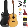 Set Chitara Acustica Donner Dag-1 Cu Husa Si Accesorii,natural EC983