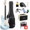 Set Complet Chitara Electrica Donner DST 152R Seeker Deluxe Metallic Blue