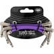 CABLU INSTRUMENT ERNIE BALL FLEX PATCH CABLE 3IN - PURPLE - 3 PACK