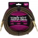 CABLU INSTRUMENT ERNIE BALL BRAIDED INSTRUMENT CABLE STRAIGHT/STRAIGHT 18FT - PAY DIRT