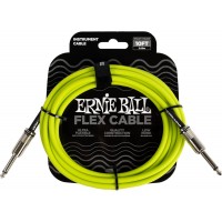 CABLU INSTRUMENT ERNIE BALL FLEX INSTRUMENT CABLE STRAIGHT/STRAIGHT 10FT - GREEN